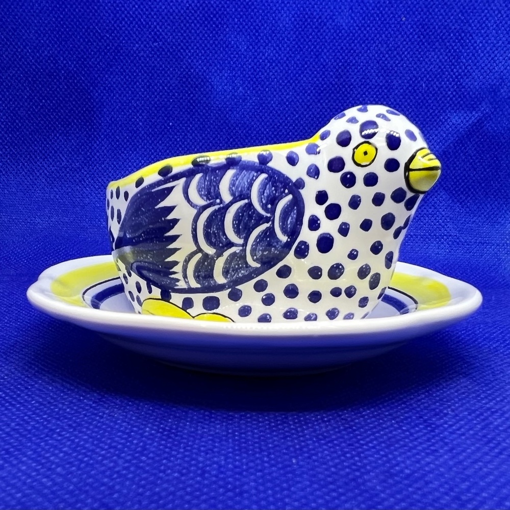 Henriot Quimper Pottery Chick Egg Cup